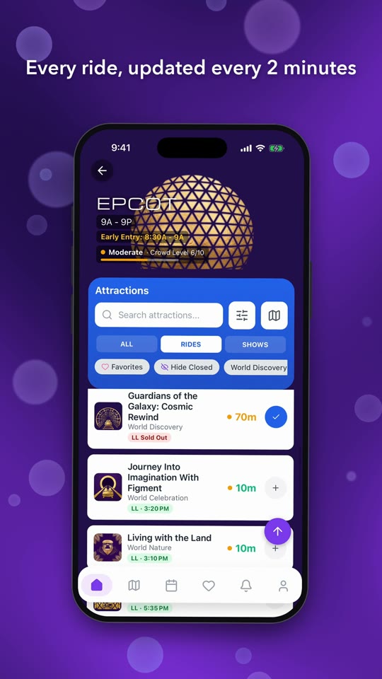 MagiPulse in 45 seconds: live waits, day plans, wait forecasts, reopening alerts and Lightning Lane sell-outs